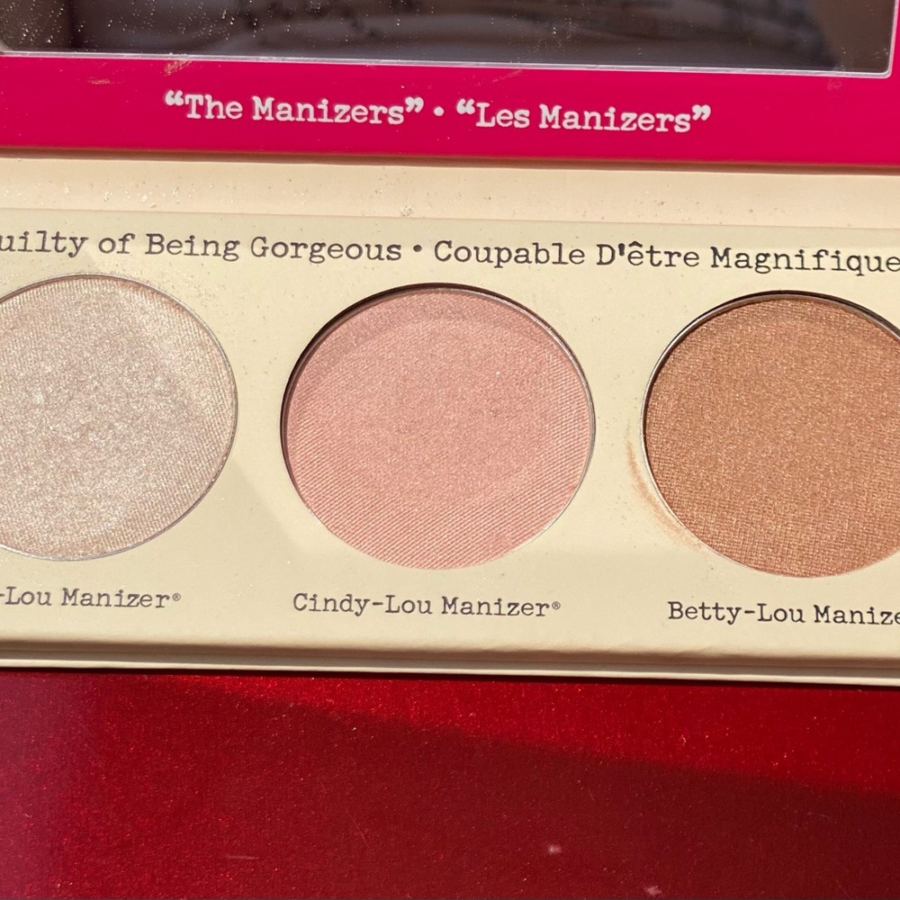 theBalm - the Manizer Sisters palette - "The Luminizers" - swatched - unused